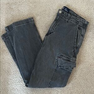 GAP Denim Straight Cargo Pants - Dark Gray